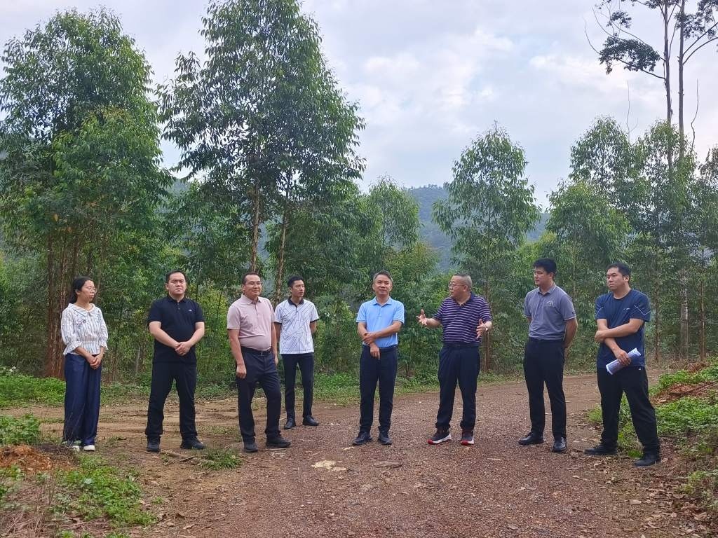 股东单位三门江林场党委书记田湘、黄冕林场场长张泽尧一行到广东各基层公司 检查指导工作